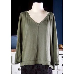 Anthropologie Seamed Tunic Pullover Top New S